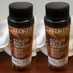Redken Color Gels Lacquers Permanent Liquid Color 2 Oz – 5NW Macchiato 2 units